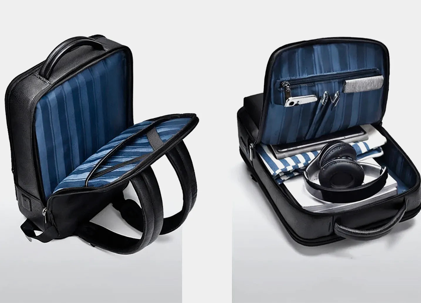 Mochila de Couro Executiva Impermeável T03