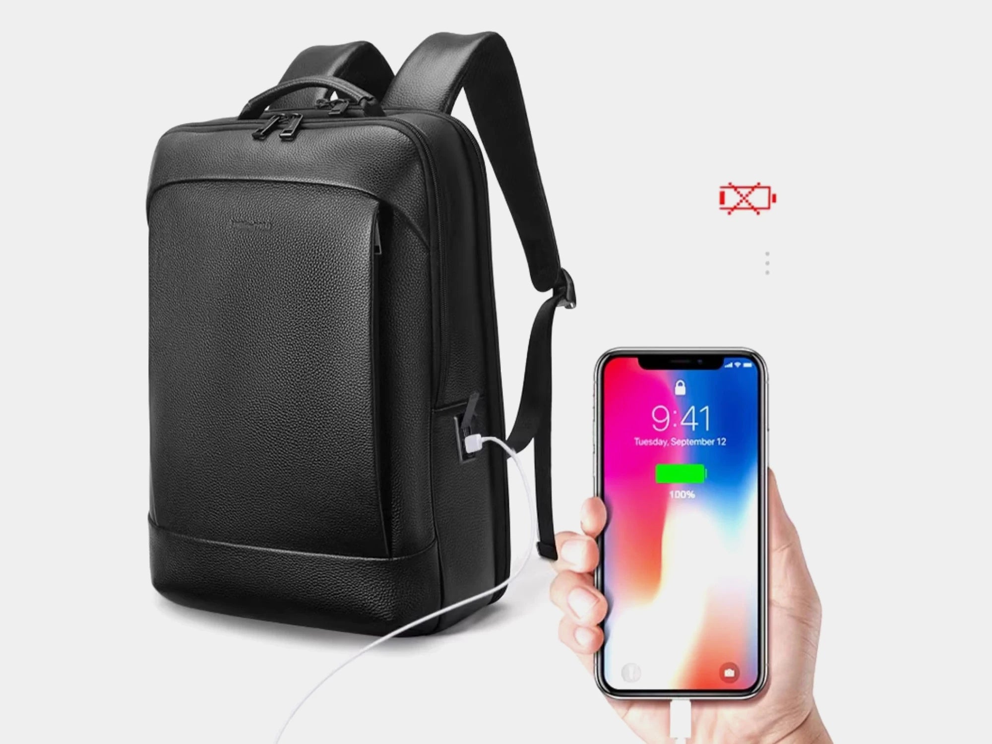 Leather Executive Backpack T10