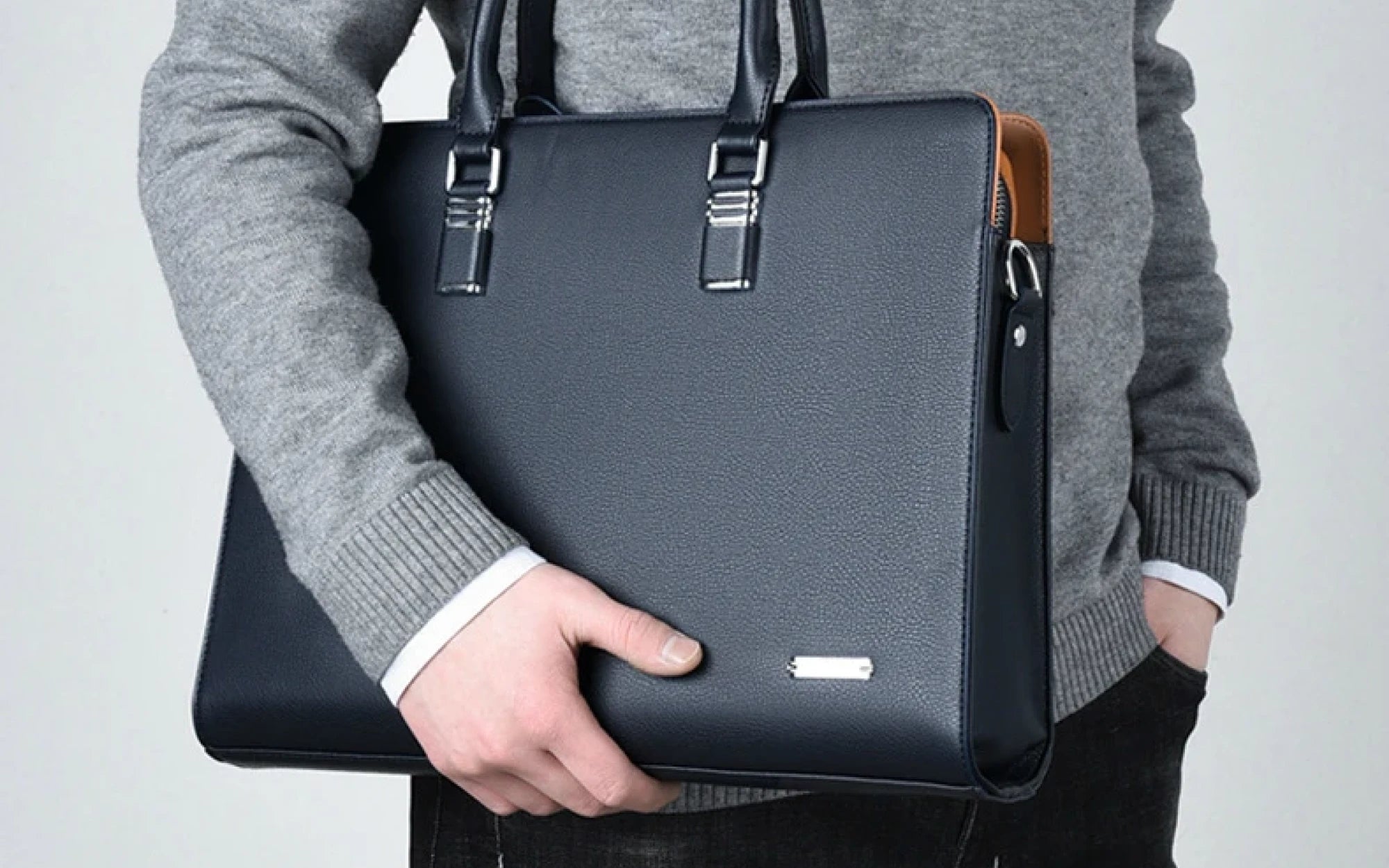 Leather Laptop Briefcase P06