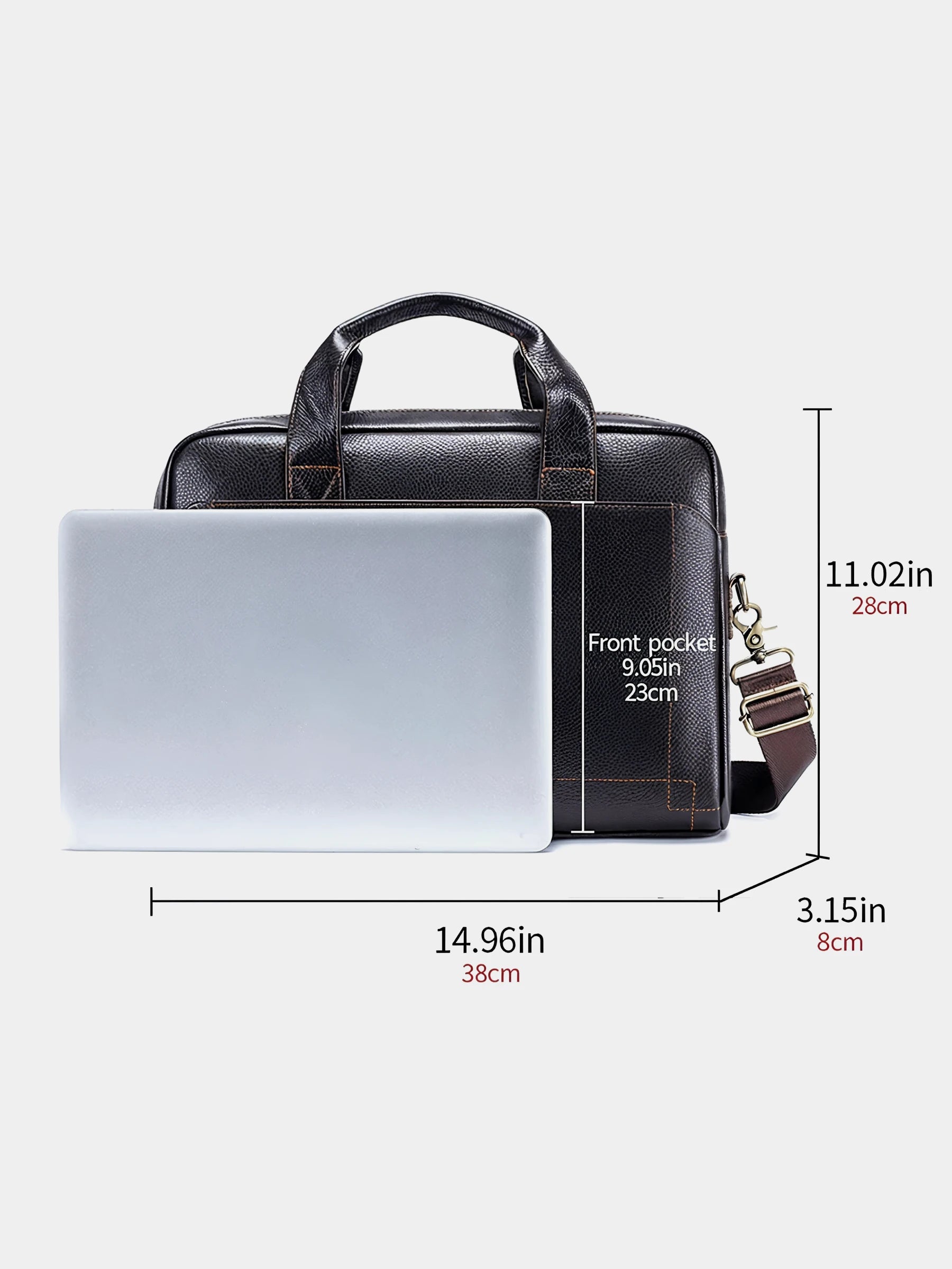 Leder Laptop Aktentasche P11