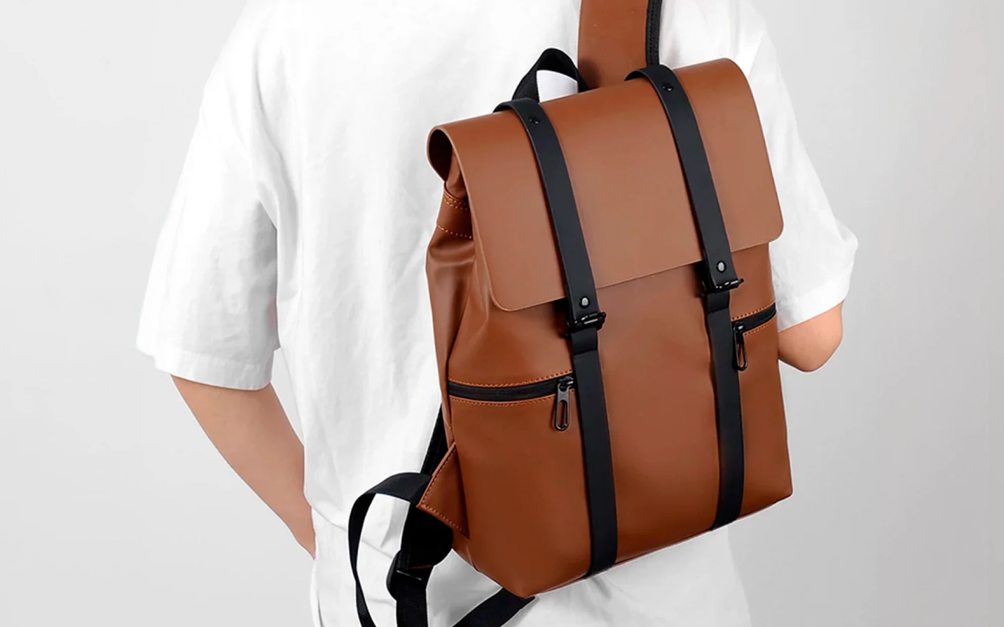 Leather Travel Backpack T07